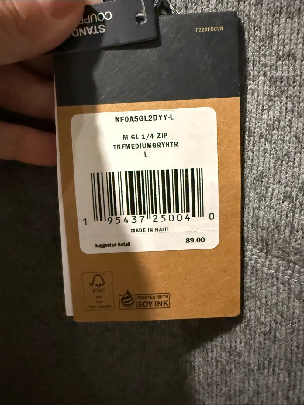 The North Face Men’s Heather Gray Half-Zip Fleece Pullover